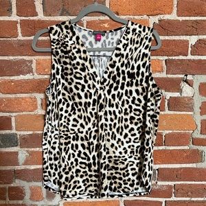 Vince Camuto cheetah print blouse